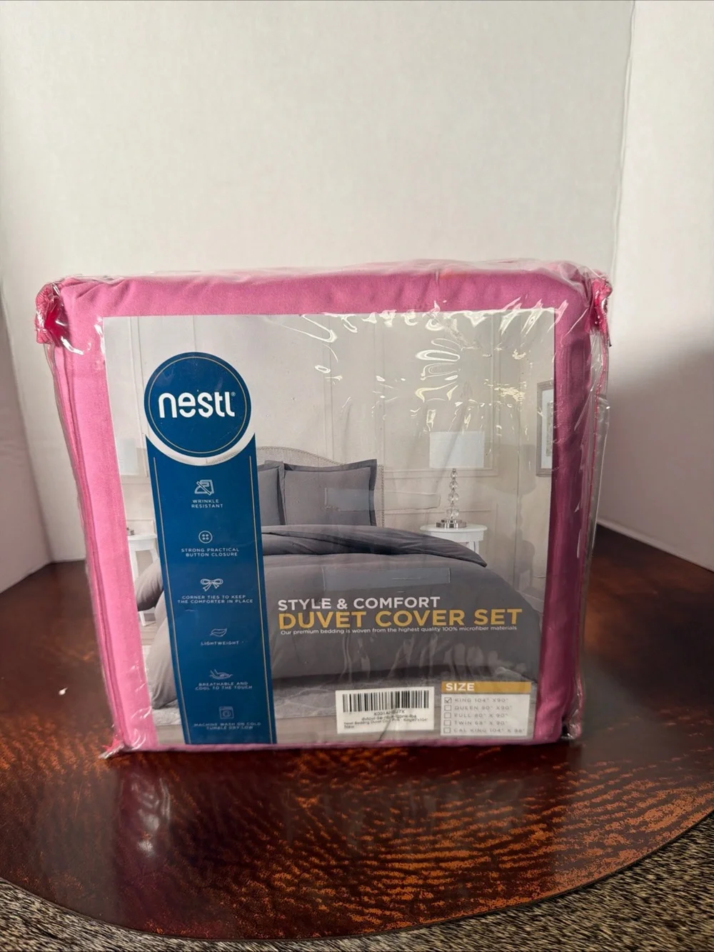 NESTL  Pink Microfiber Duvet Cover Set